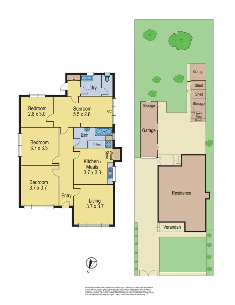 Floorplan of Homely house listing, 55 Corrigan Avenue, Brooklyn VIC 3012