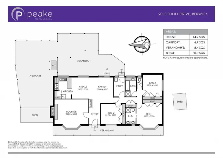Floorplan of Homely house listing, 20 County Drive, Berwick VIC 3806