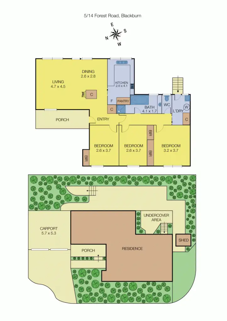 Floorplan of Homely townhouse listing, 5/14 Forest Road, Blackburn VIC 3130