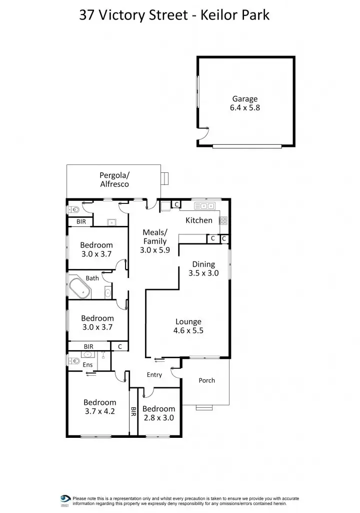Floorplan of Homely house listing, 37 Victory Street, Keilor Park VIC 3042