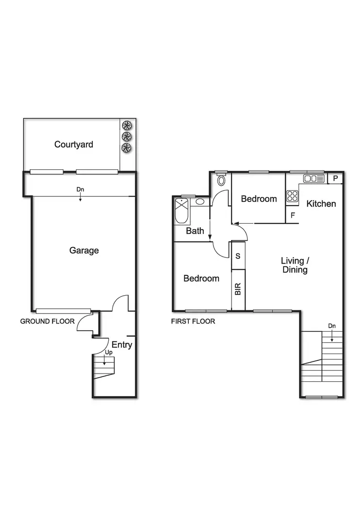 Floorplan of Homely townhouse listing, 2/3 Wonga Court, Bentleigh East VIC 3165
