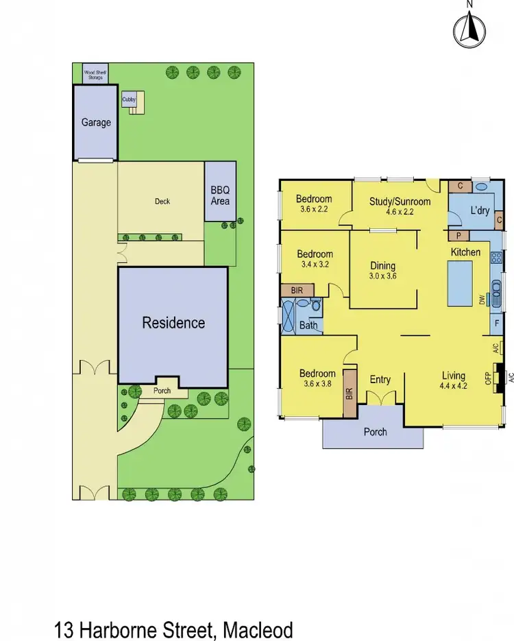 Floorplan of Homely house listing, 13 Harborne Street, Macleod VIC 3085