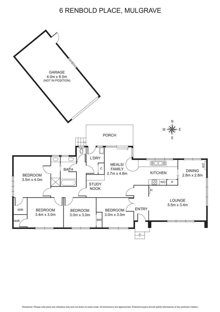 Floorplan of Homely house listing, 6 Renbold Place, Mulgrave VIC 3170