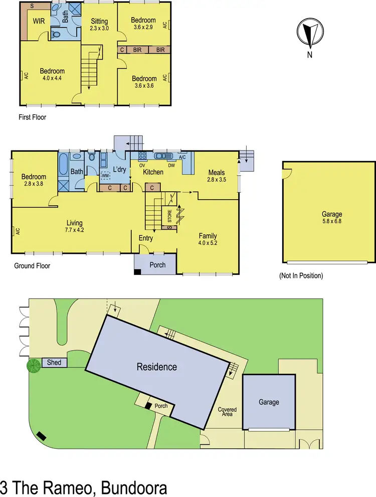 Floorplan of Homely house listing, 3 The Rameo, Bundoora VIC 3083
