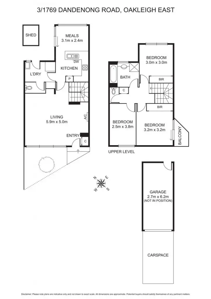 Floorplan of Homely townhouse listing, 3/1769 Dandenong Road, Oakleigh East VIC 3166