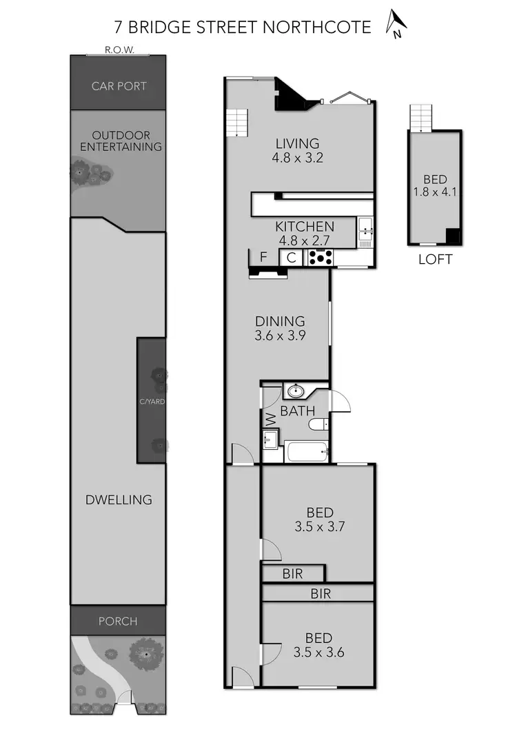 Floorplan of Homely house listing, 7 Bridge Street, Northcote VIC 3070