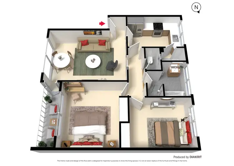 Floorplan of Homely apartment listing, 2/579 Dandenong Road, Armadale VIC 3143