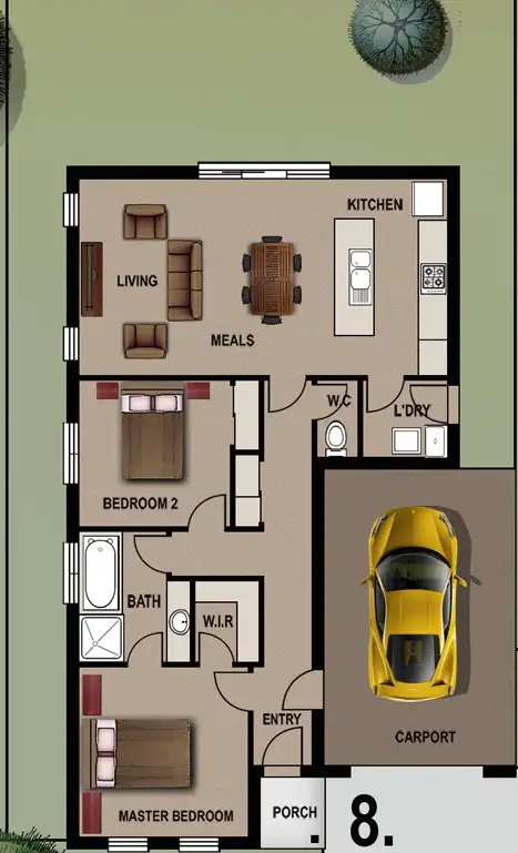 Floorplan of Homely unit listing, 8/133 Yarrowee Street, Ballarat VIC 3350
