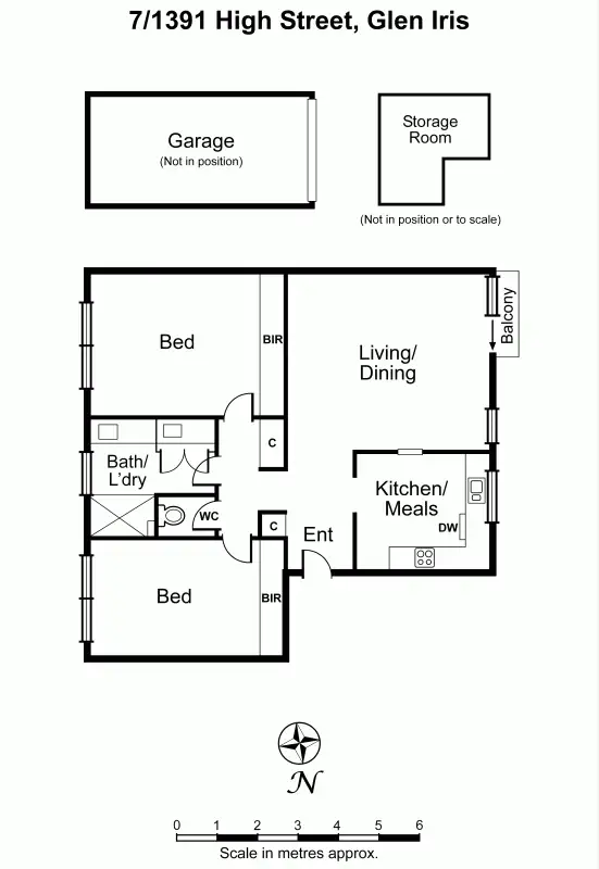 Floorplan of Homely apartment listing, 7/1391 High Street, Glen Iris VIC 3146