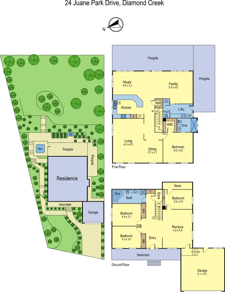 Floorplan of Homely house listing, 24 Juane Park Drive, Diamond Creek VIC 3089