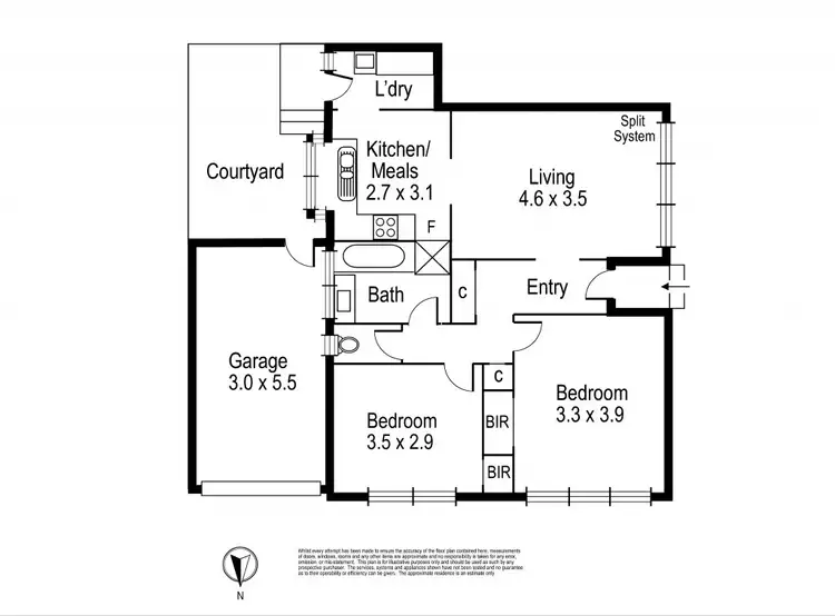 Floorplan of Homely unit listing, 1/231 Tyler Street, Preston VIC 3072