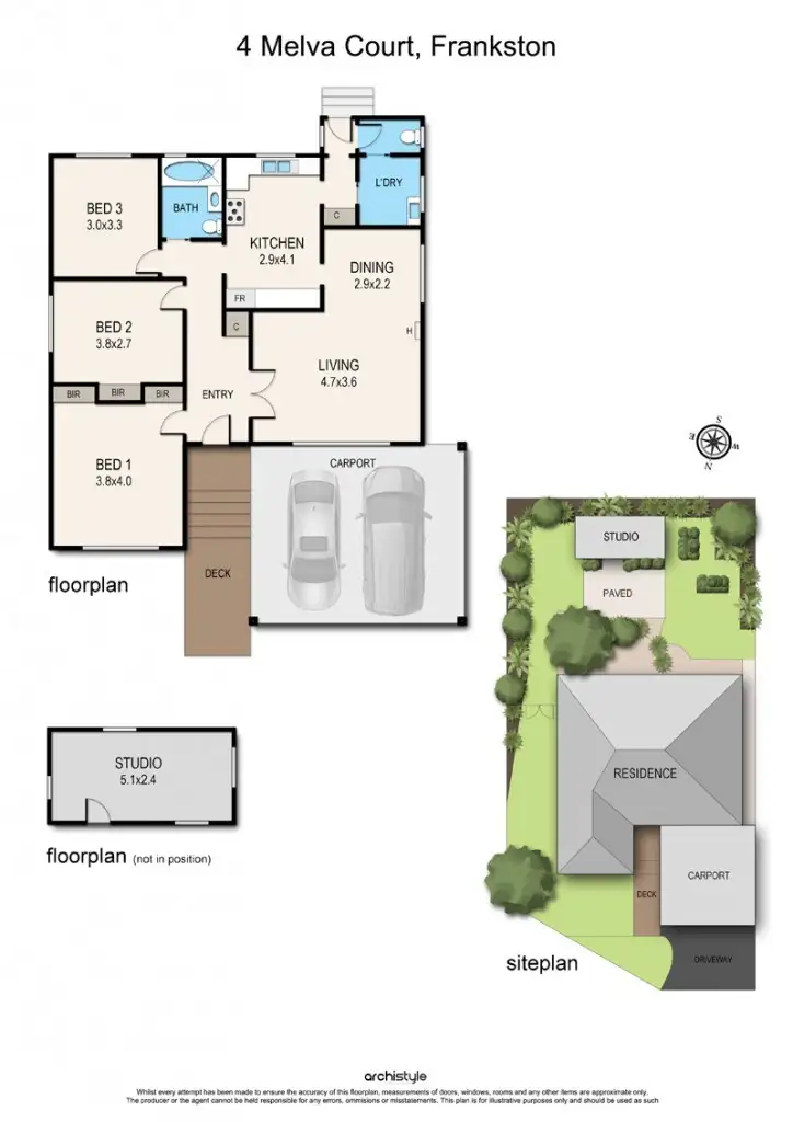 Floorplan of Homely house listing, 4 Melva Court, Frankston VIC 3199