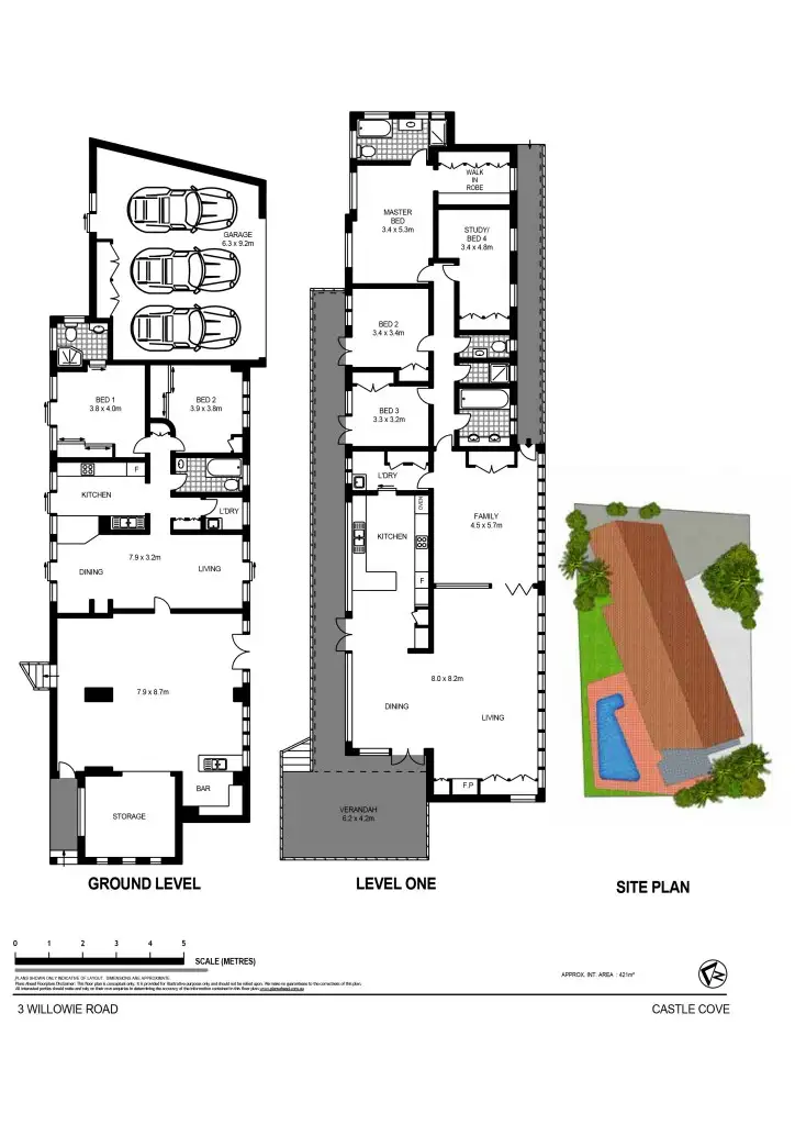 Floorplan of Homely house listing, 3 Willowie Road, Castle Cove NSW 2069