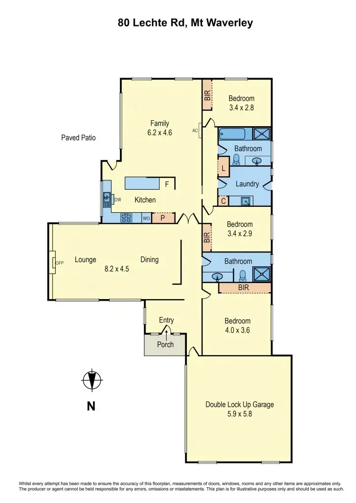 Floorplan of Homely house listing, 80 Lechte Road, Mount Waverley VIC 3149