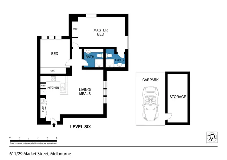 Floorplan of Homely apartment listing, 611/29 Market Street, Melbourne VIC 3000