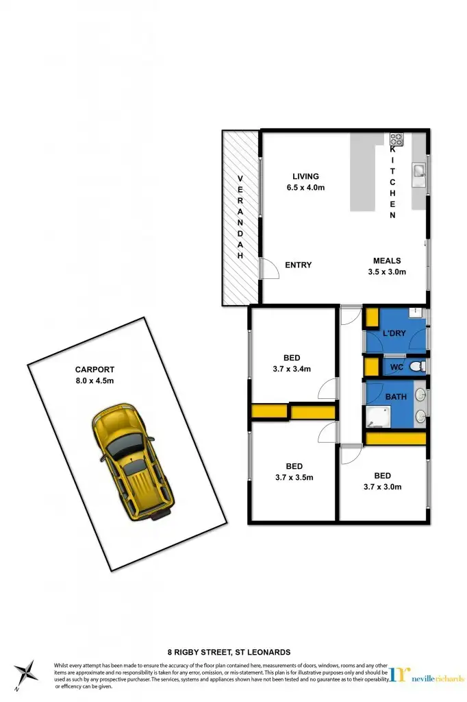 Floorplan of Homely house listing, 8 Rigby Street, St Leonards VIC 3223