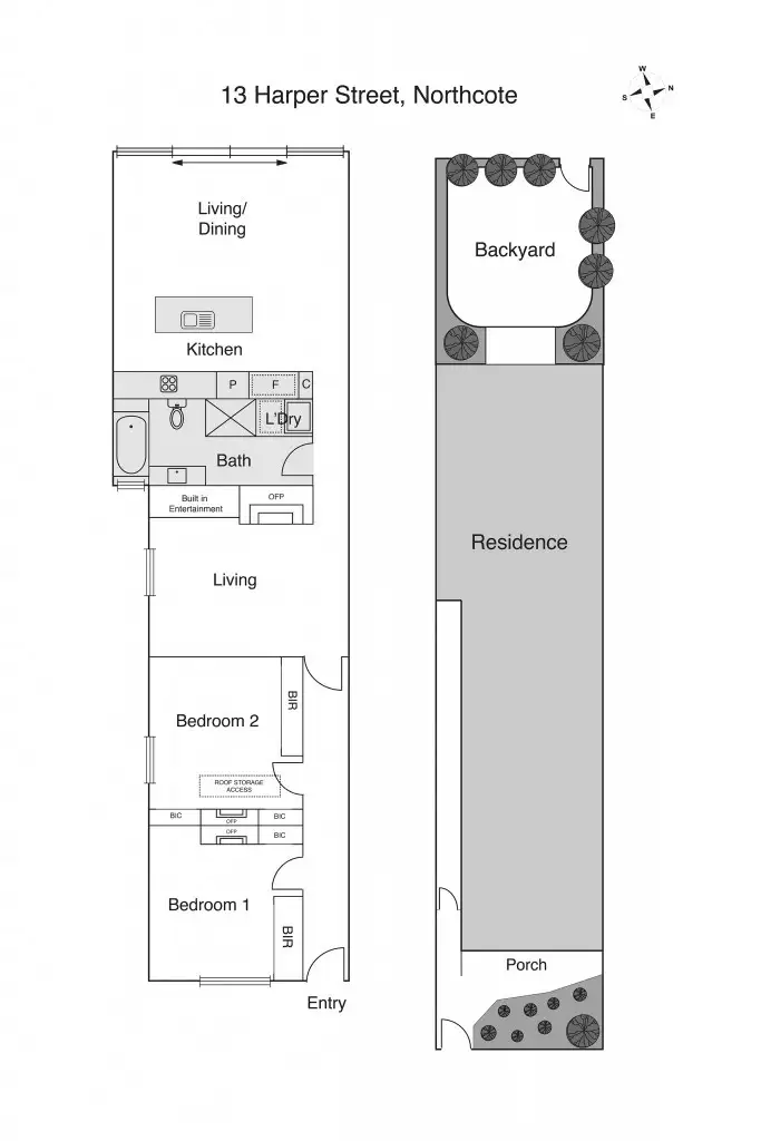 Floorplan of Homely house listing, 13 Harper Street, Northcote VIC 3070