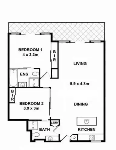 Floorplan of Homely apartment listing, 1606/102 - 105 North Terrace, Adelaide SA 5000