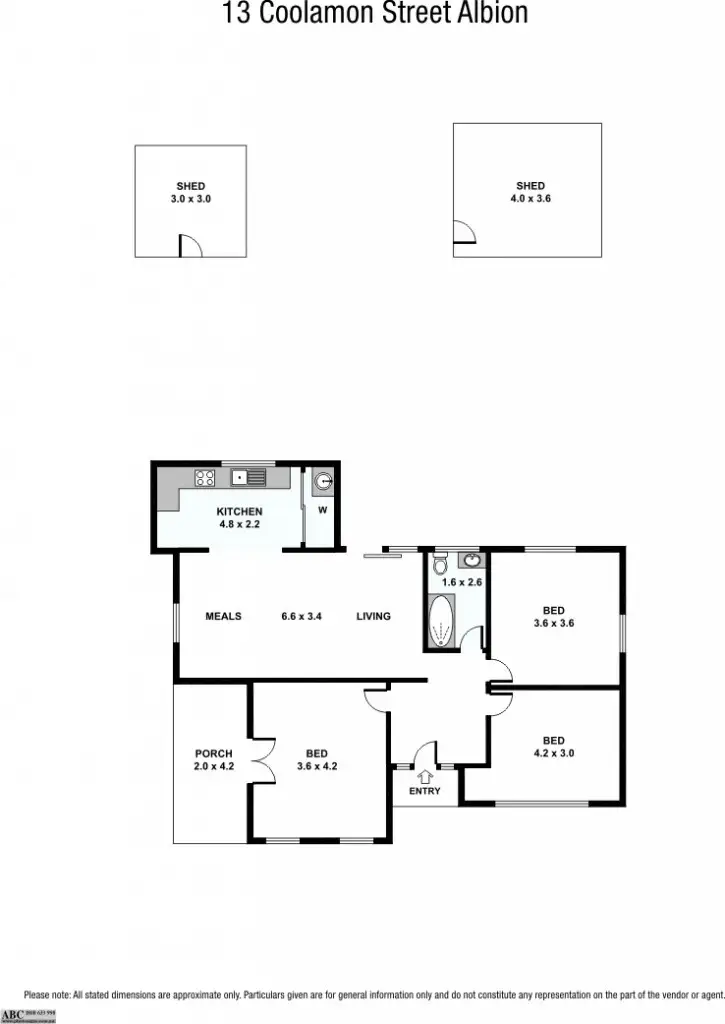 Floorplan of Homely house listing, 13 Coolamon Street, Sunshine VIC 3020