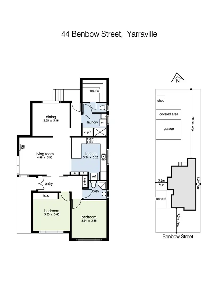 Floorplan of Homely house listing, 44 Benbow Street, Yarraville VIC 3013