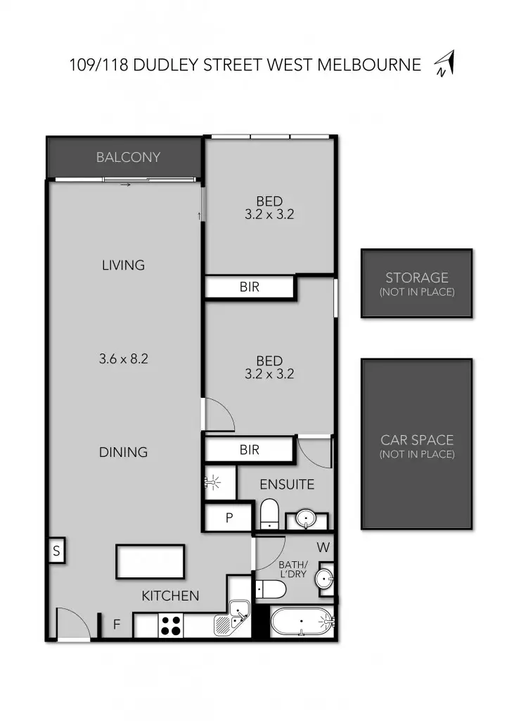 Floorplan of Homely apartment listing, 109/118 Dudley Street, West Melbourne VIC 3003