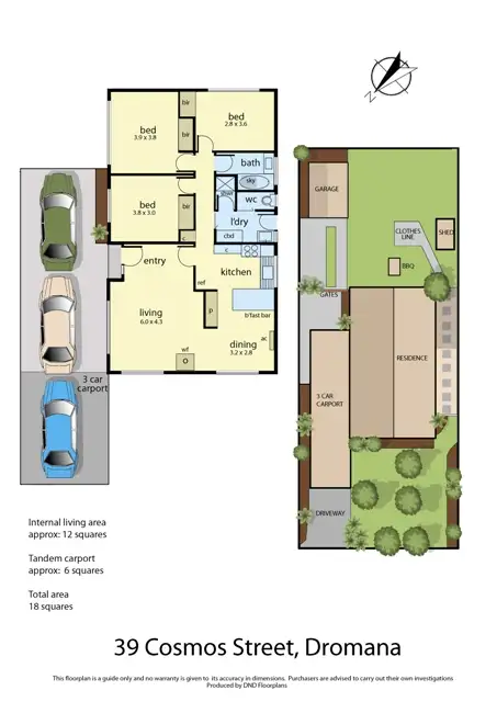 Floorplan of Homely house listing, 39 Cosmos Street, Dromana VIC 3936