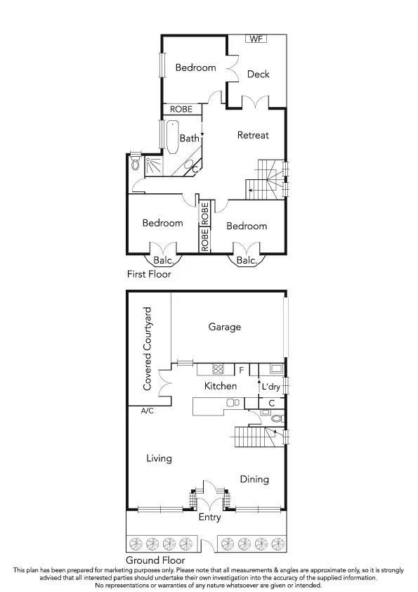 Floorplan of Homely townhouse listing, 59 Baker Street, Richmond VIC 3121