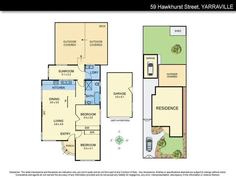 Floorplan of Homely house listing, 59 Hawkhurst Street, Yarraville VIC 3013