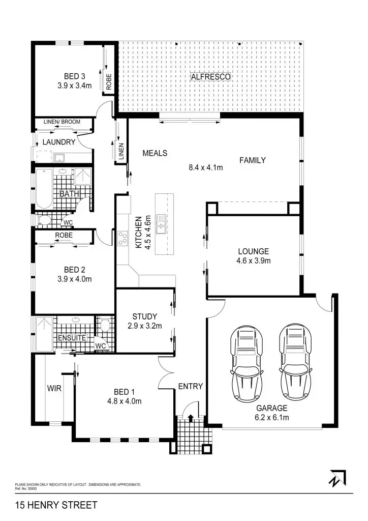 Floorplan of Homely house listing, 15 Henry Court, Strathfieldsaye VIC 3551
