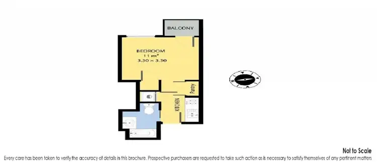 Floorplan of Homely studio listing, 511/740 Swanston Street, Carlton VIC 3053