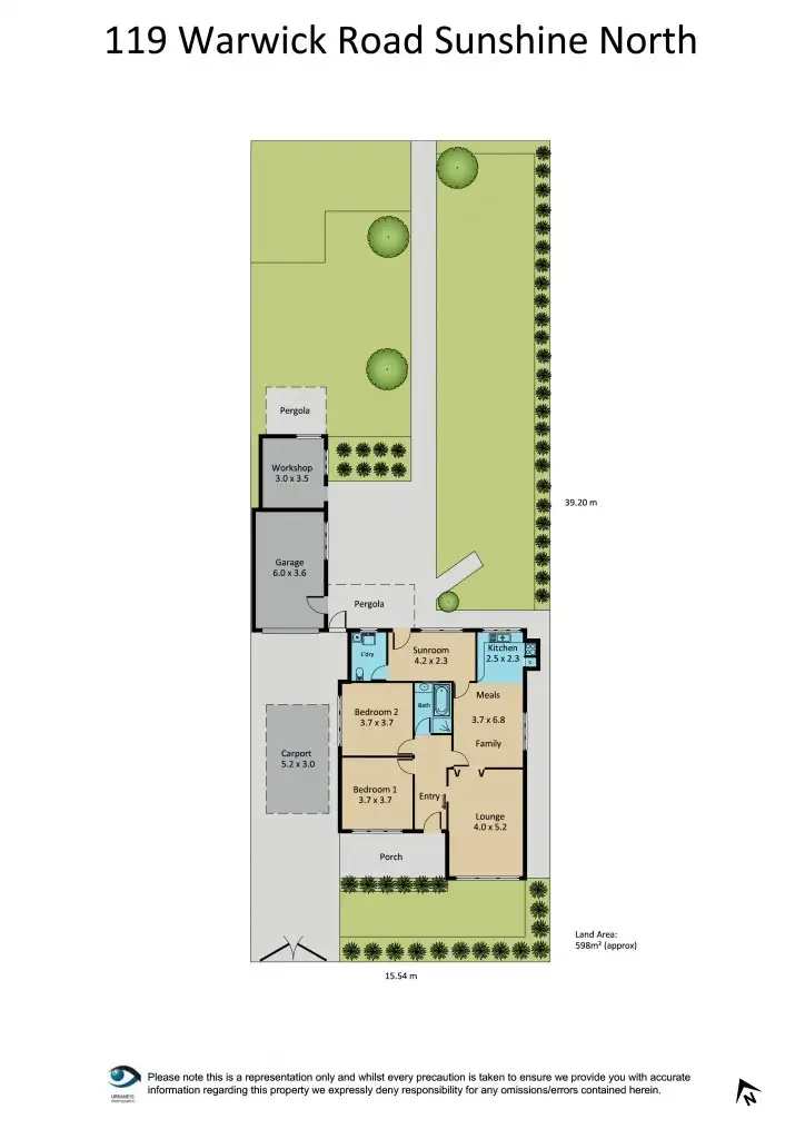 Floorplan of Homely house listing, 119 Warwick Road, Sunshine North VIC 3020