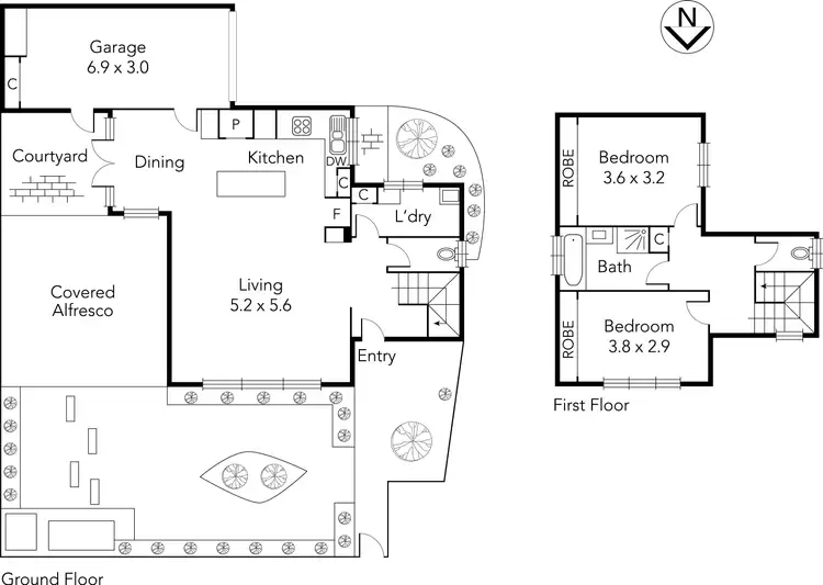 Floorplan of Homely townhouse listing, 4/21-23 Cormac Street, Preston VIC 3072