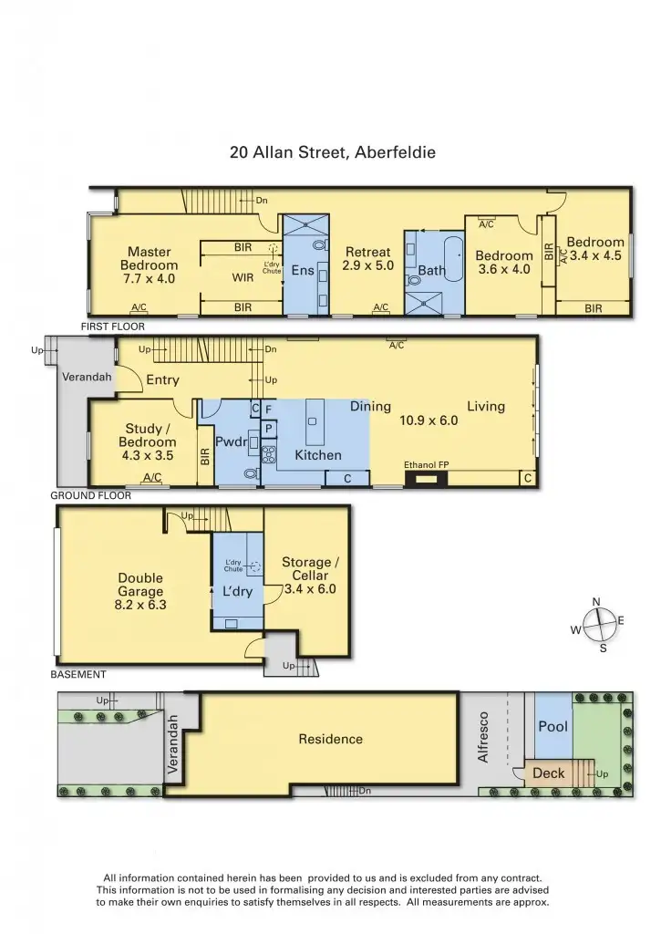 Floorplan of Homely house listing, 20 Allan Street, Aberfeldie VIC 3040