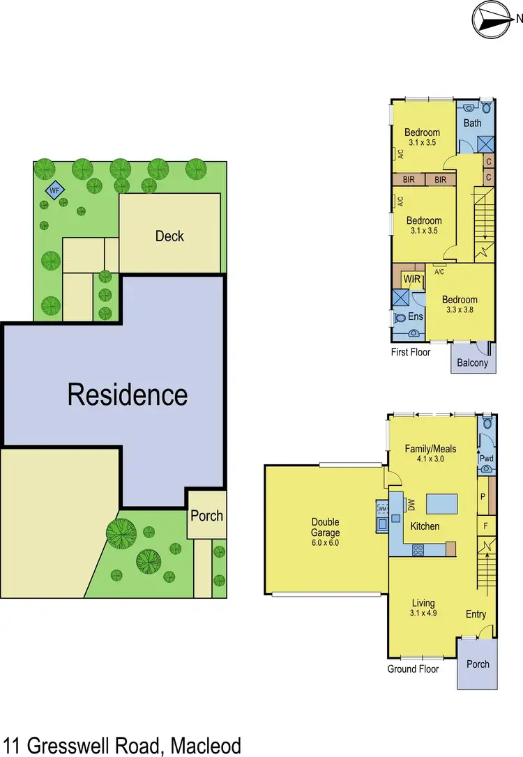 Floorplan of Homely house listing, 11 Gresswell Road, Macleod VIC 3085