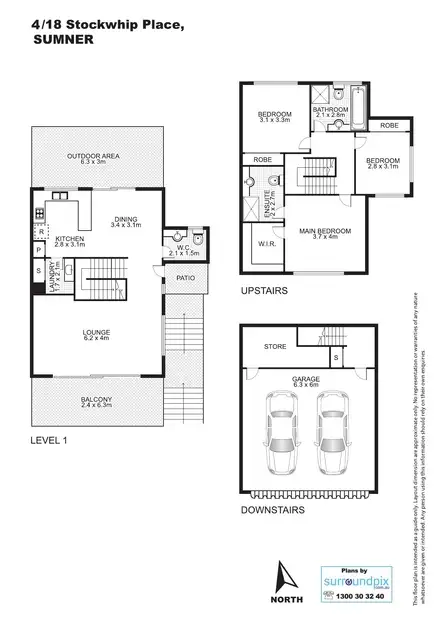 Floorplan of Homely townhouse listing, 4/18 Stockwhip Place, Sumner QLD 4074