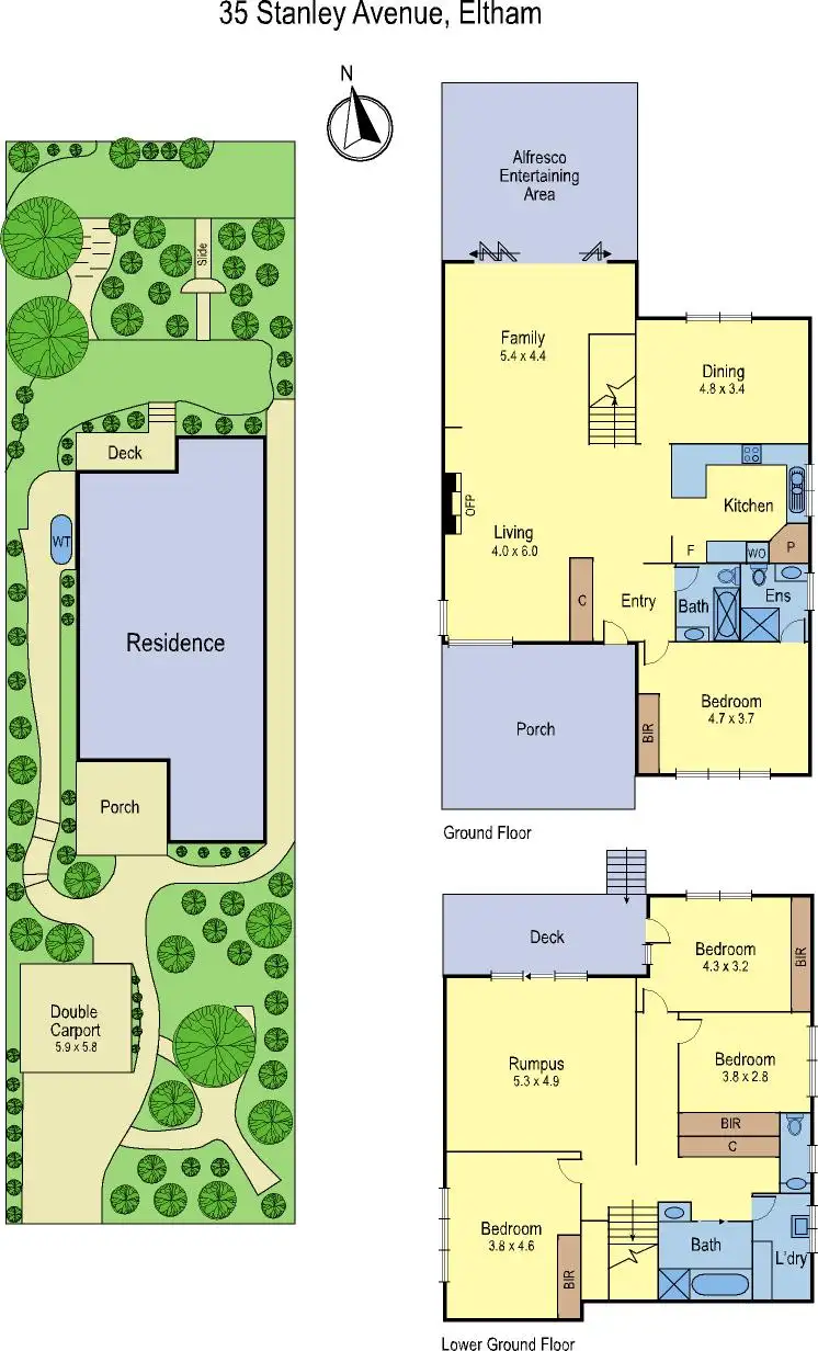Floorplan of Homely house listing, 35 Stanley Avenue, Eltham VIC 3095