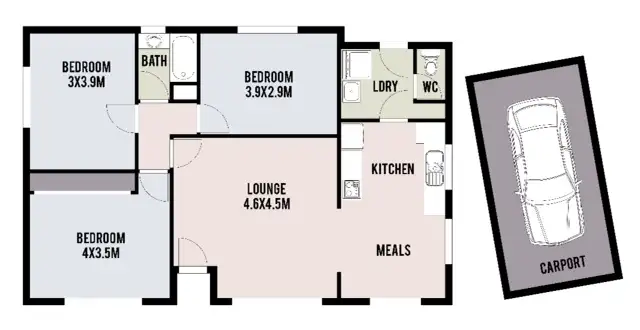 Floorplan of Homely house listing, 1/64 Olive Road, Eumemmerring VIC 3177
