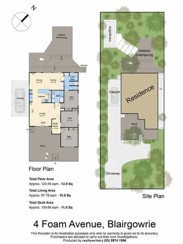 Floorplan of Homely house listing, 4 Foam Avenue, Blairgowrie VIC 3942