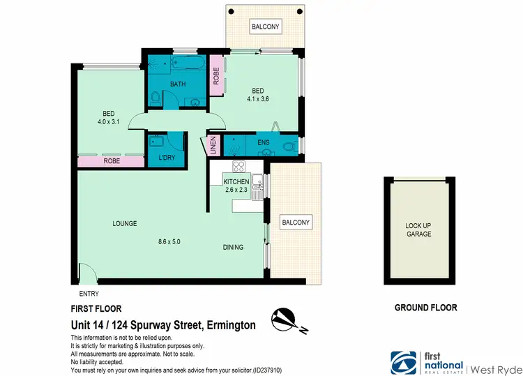 Floorplan of Homely apartment listing, 14/124 Spurway Street, Ermington NSW 2115
