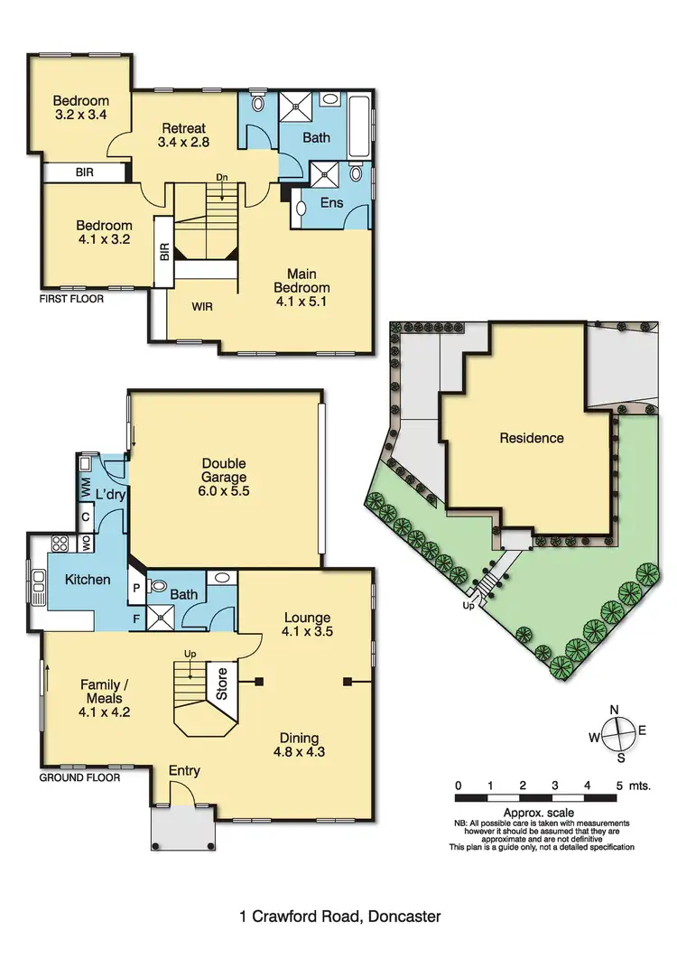 Floorplan of Homely house listing, 1 Crawford Road, Doncaster VIC 3108