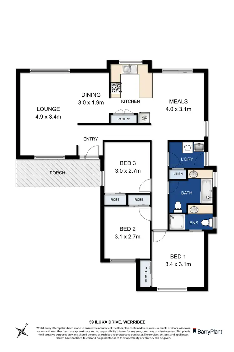 Floorplan of Homely house listing, 59 Iluka Drive, Werribee VIC 3030