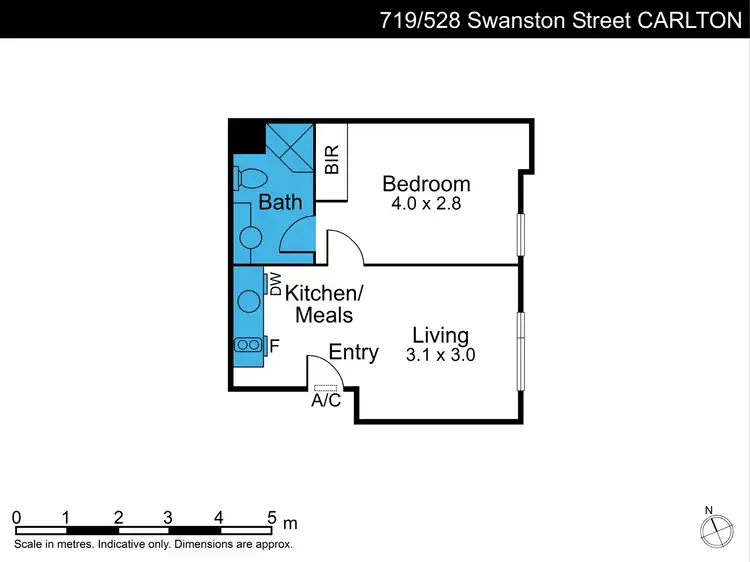 Floorplan of Homely apartment listing, 719/528 Swanston Street, Carlton VIC 3053