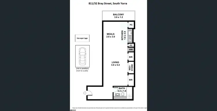 Floorplan of Homely apartment listing, 811/32 Bray Street, South Yarra VIC 3141