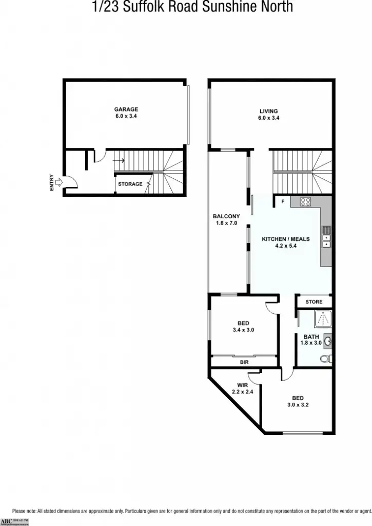 Floorplan of Homely apartment listing, 1/23 Suffolk Road, Sunshine North VIC 3020