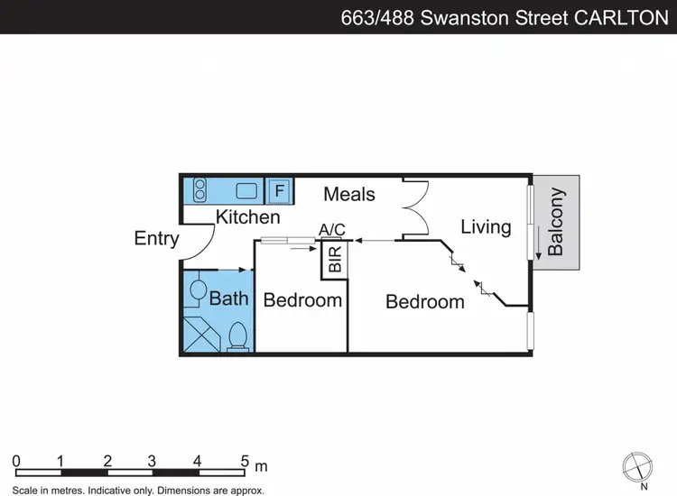 Floorplan of Homely apartment listing, 663/488 Swanston St, Carlton VIC 3053