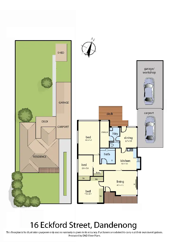 Floorplan of Homely house listing, 16 Eckford Street, Dandenong VIC 3175