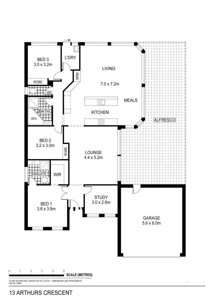 Floorplan of Homely house listing, 13 Arthurs Crescent, Strathfieldsaye VIC 3551