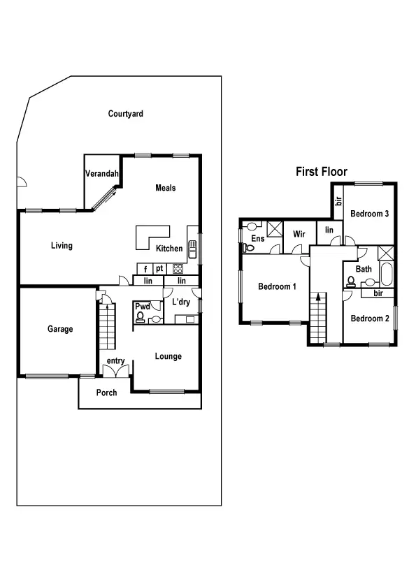 Floorplan of Homely townhouse listing, 1/46 Howard Street, Reservoir VIC 3073