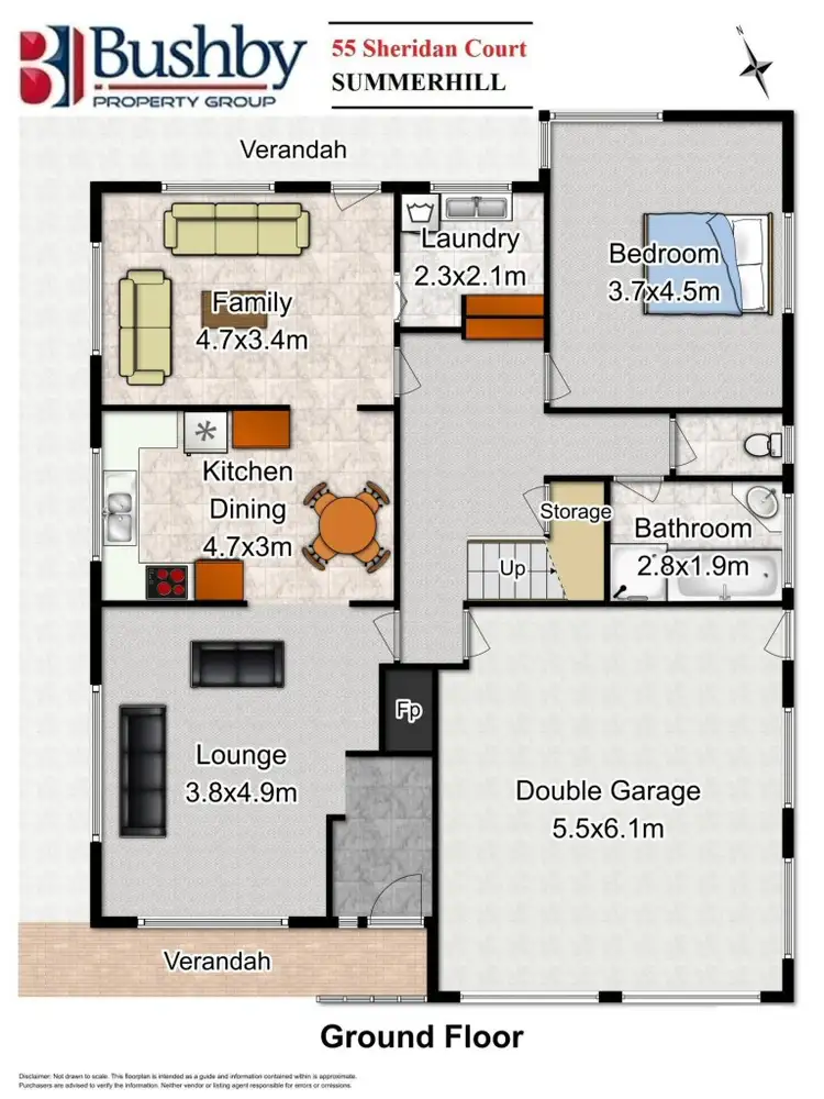 Floorplan of Homely house listing, 55 Sheridan Court, Summerhill TAS 7250