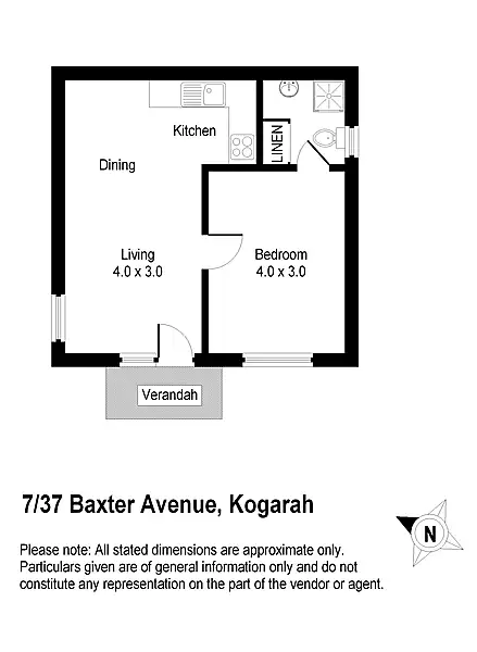 Floorplan of Homely unit listing, 7/37 Baxter Avenue, Kogarah NSW 2217